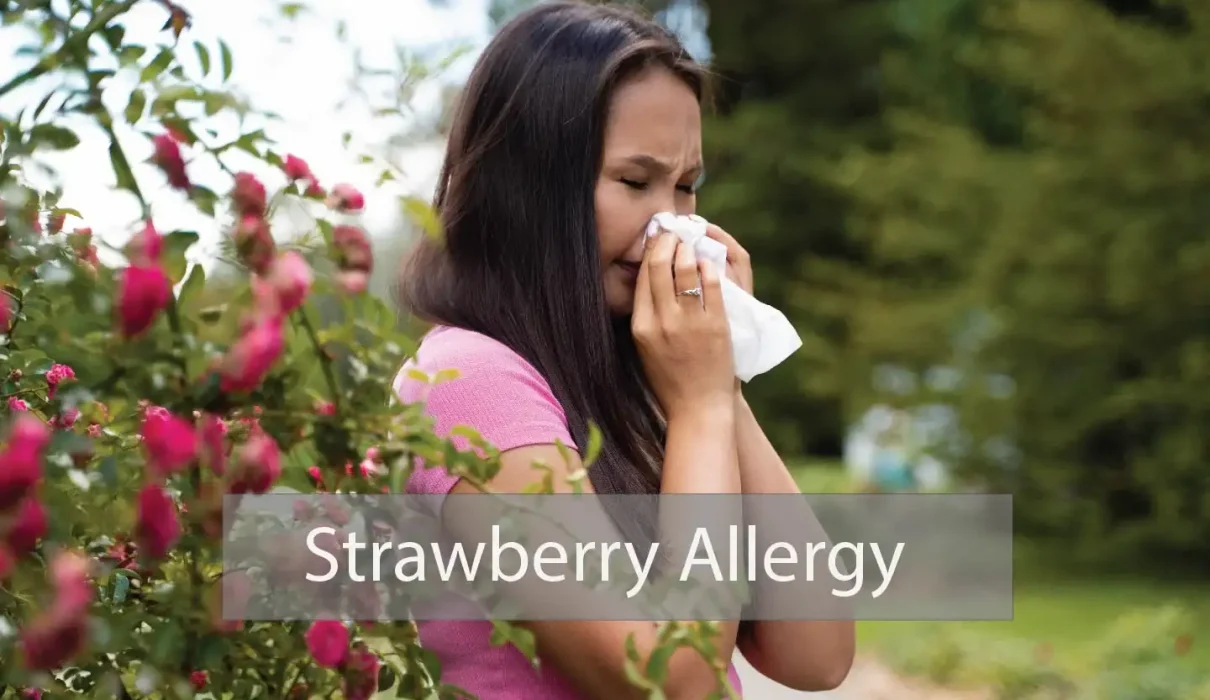 a women with strawberry alergy | Fusebay